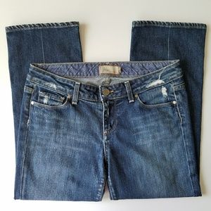 Paige Cropped Distressed Jeans